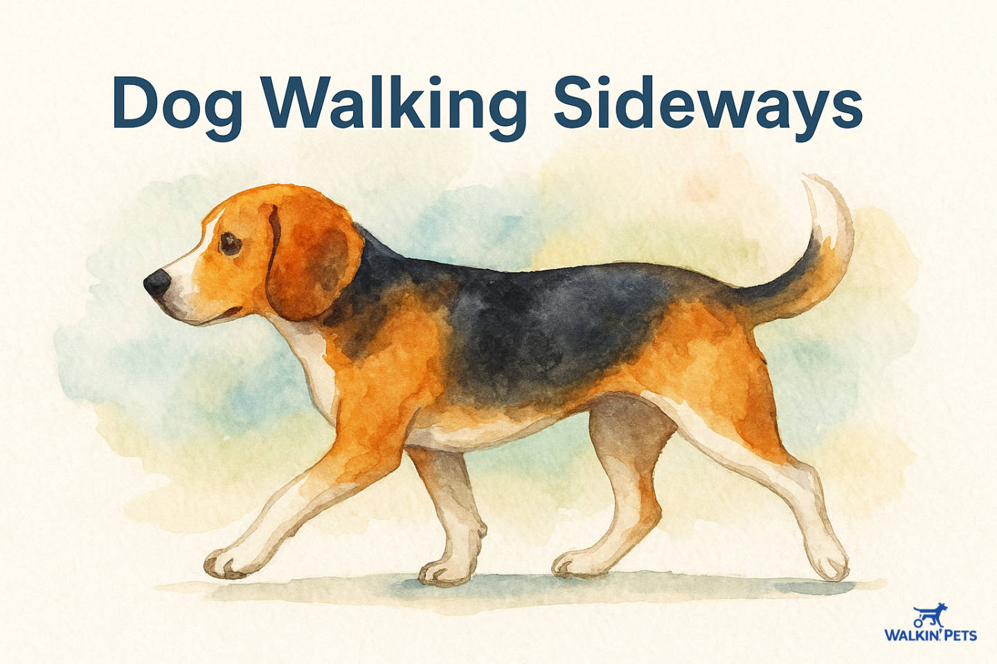 Dog walking sideways