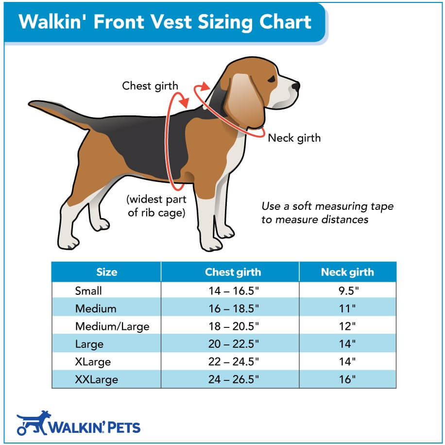 Small Premium Front Vest for SMALL Dog Wheelchair