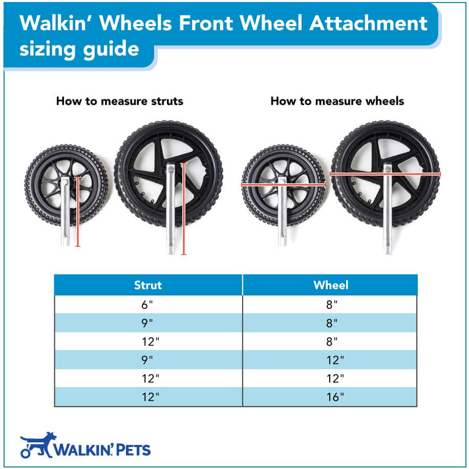 Walkin' Wheels MEDIUM Front Wheel Attachment